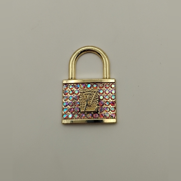 Louis Vuitton Rainbow Rhinestone  Authentic Lock Pendant - Picture 3 of 7